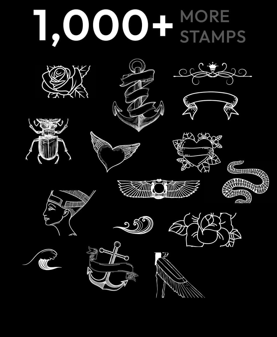 examples of the additional stencils available